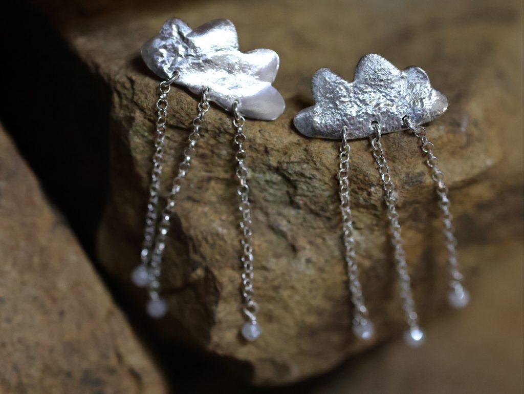 Boucles d’oreilles "Nuages pluvieux"