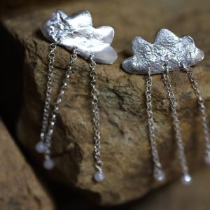 Boucles d’oreilles "Nuages pluvieux"