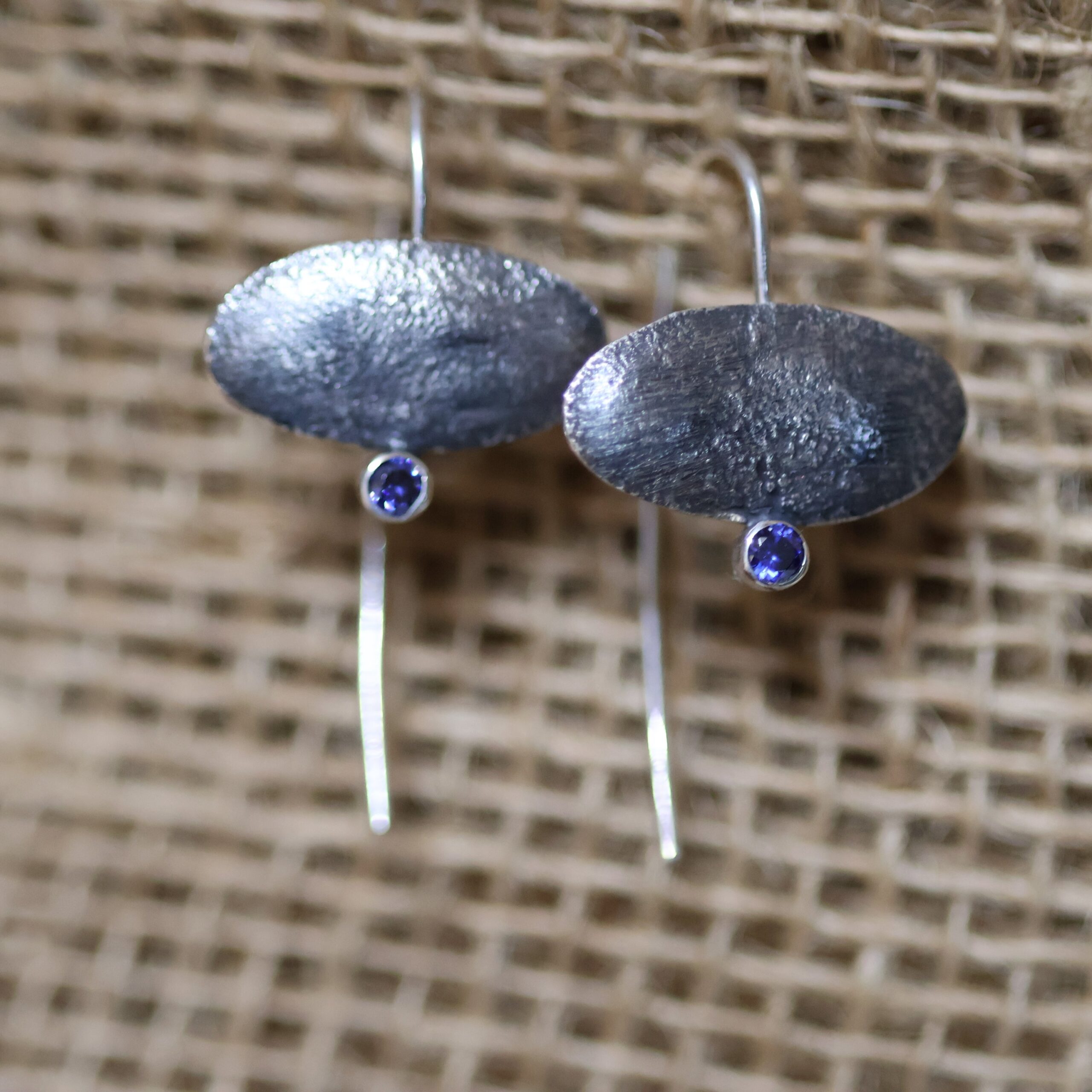 Boucles d’oreilles "Relief bleu" – Image 2
