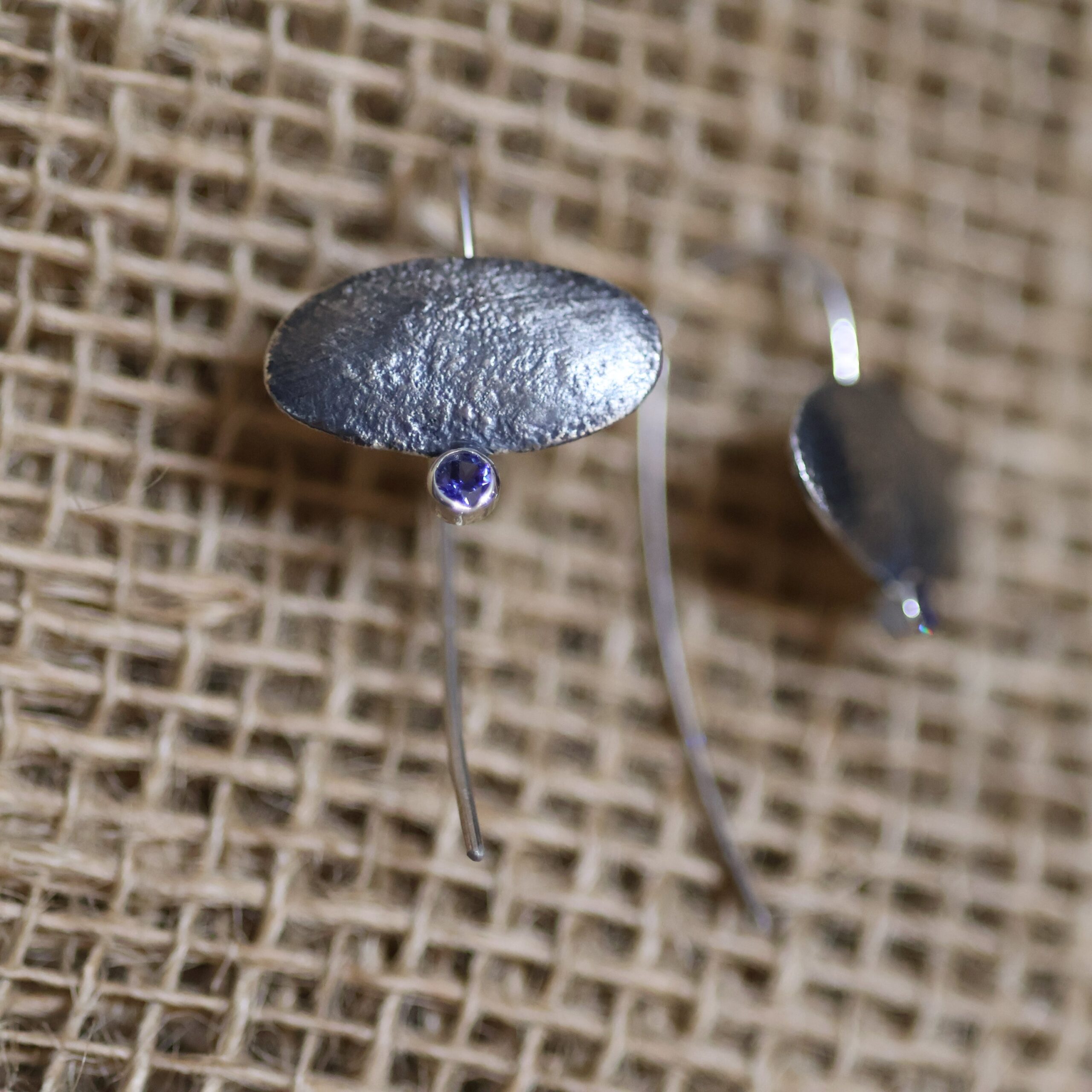 Boucles d’oreilles "Relief bleu" – Image 4
