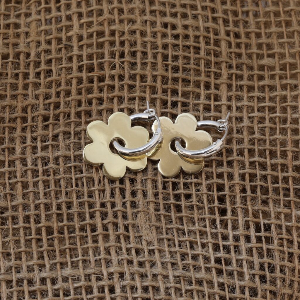Boucles d'oreilles "Pétales d'Or"