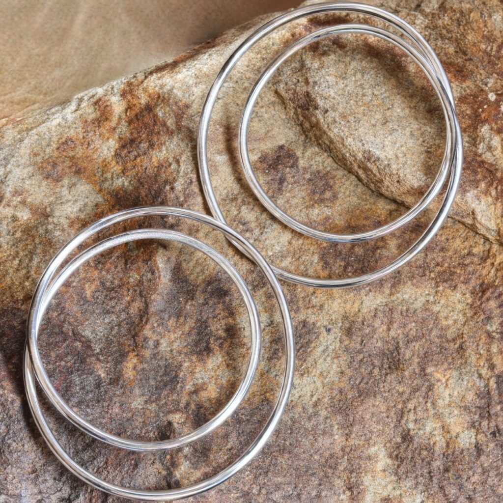 Boucles d’oreilles "Cercles libres"